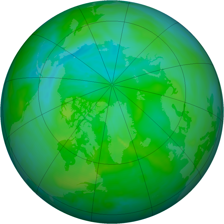 Arctic ozone map for 23 August 2013